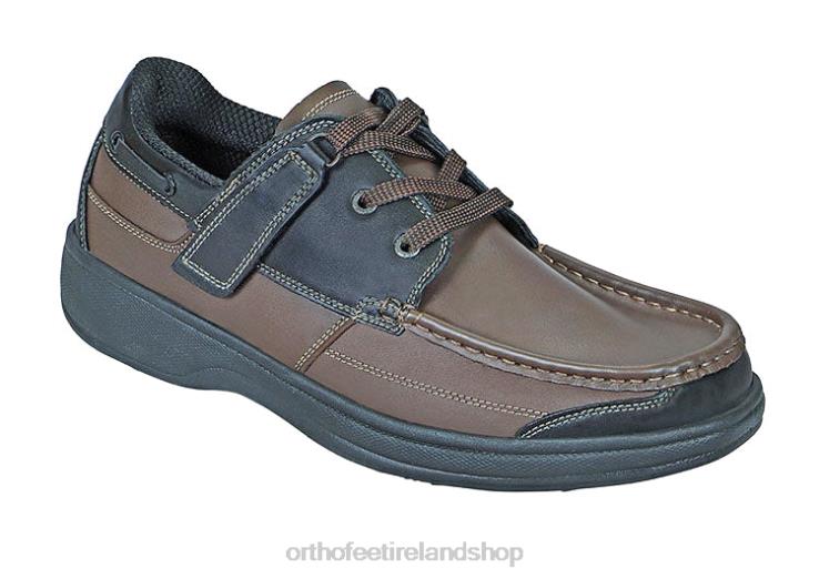 Men Orthofeet Baton Rouge Tie-Less Brown Casual Shoes JR622167