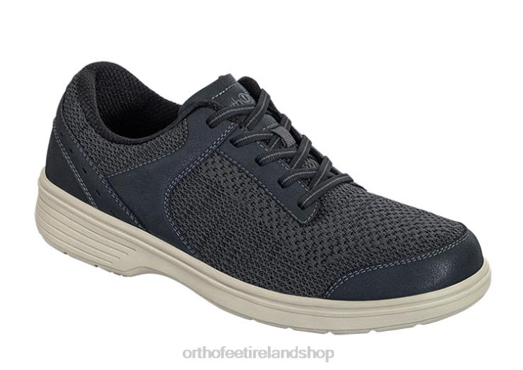 Men Orthofeet Tabor Charcoal Casual Shoes JR622163
