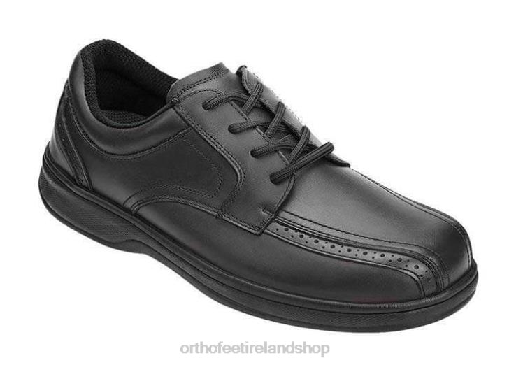 Men Orthofeet Gramercy Black Dress Shoes JR622170