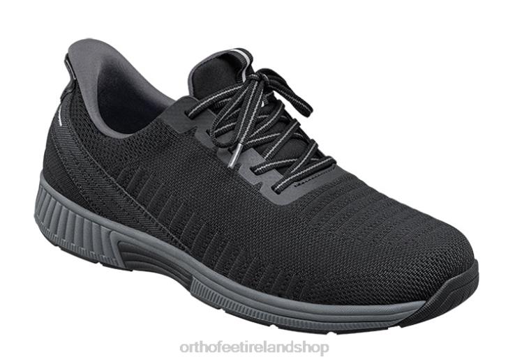 Men Orthofeet Yari Hands-Free Black Sneakers JR622126
