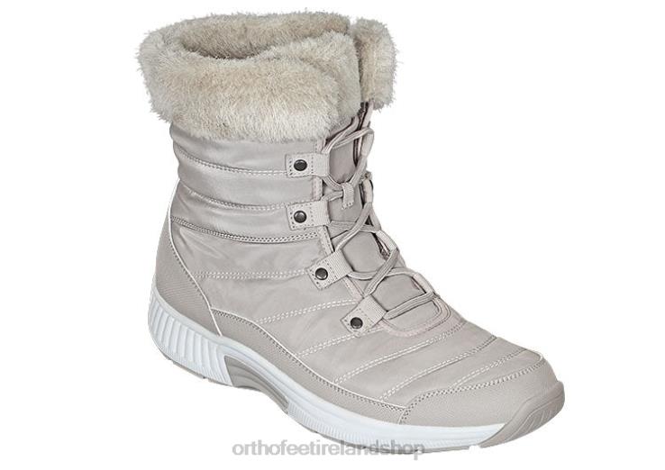 Women Orthofeet Alps Waterproof Beige Boots JR62285