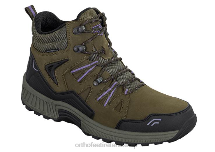 Women Orthofeet Dakota Olive Hiking Shoes JR62274