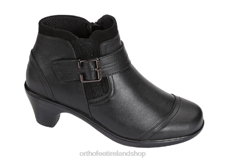 Women Orthofeet Emma Black Boots JR62289