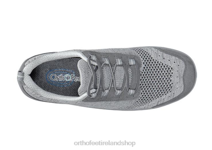 Women Orthofeet Palma Stretch Knit Gray Casual Shoes JR622102