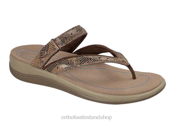 Women Orthofeet Gaya Brown Sandals JR62227