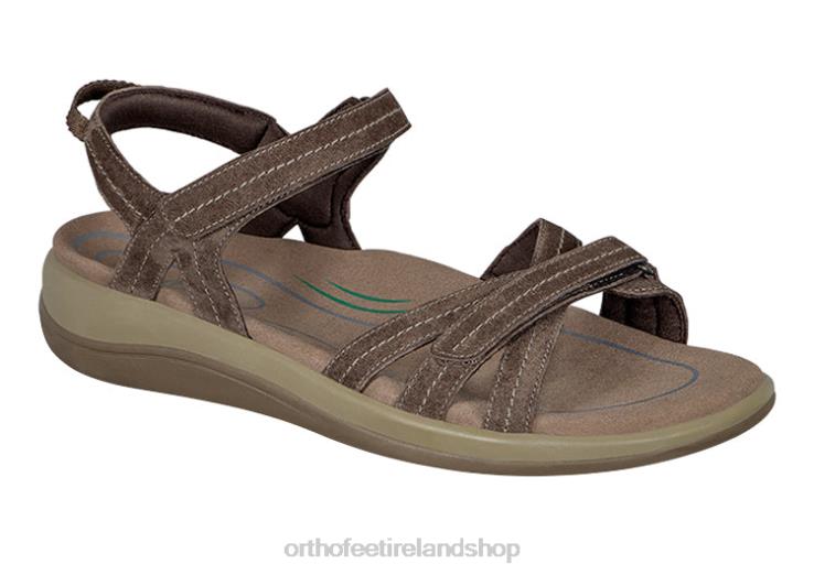 Women Orthofeet Hydra Brown Sandals JR6226