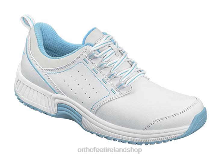 Women Orthofeet Talya Slip-Resistant White Medical Shoes JR62259