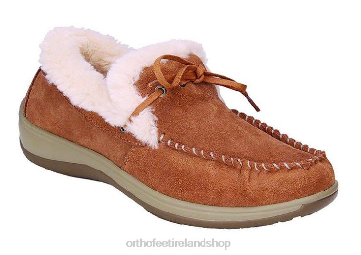 Women Orthofeet Capri Camel Slippers JR622116