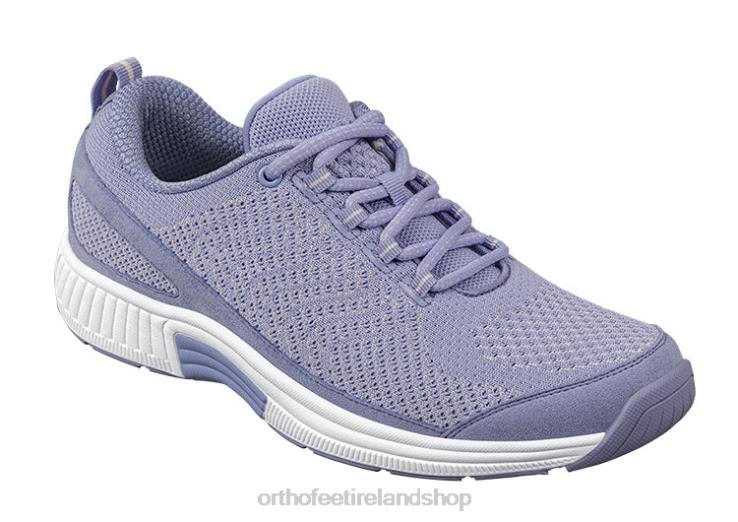 Women Orthofeet Coral Stretch Knit Lavender Sneakers JR62245