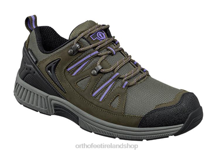 Women Orthofeet Moravia Waterproof Khaki Sneakers JR62269