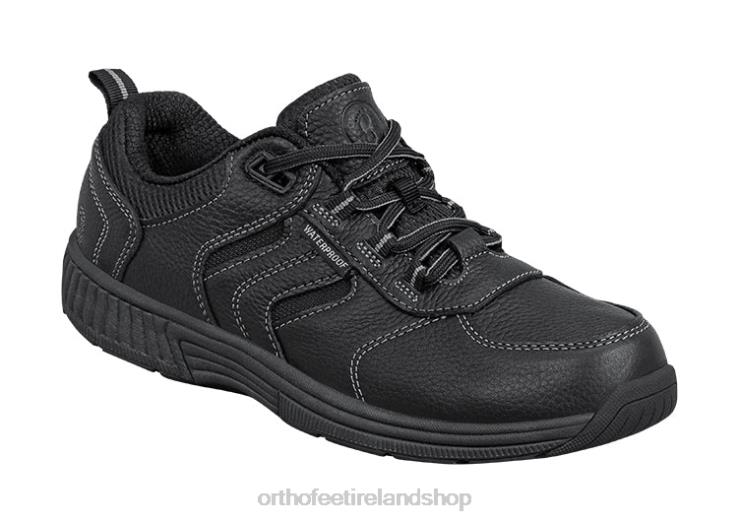 Women Orthofeet Sonoma Waterproof Black Sneakers JR62272