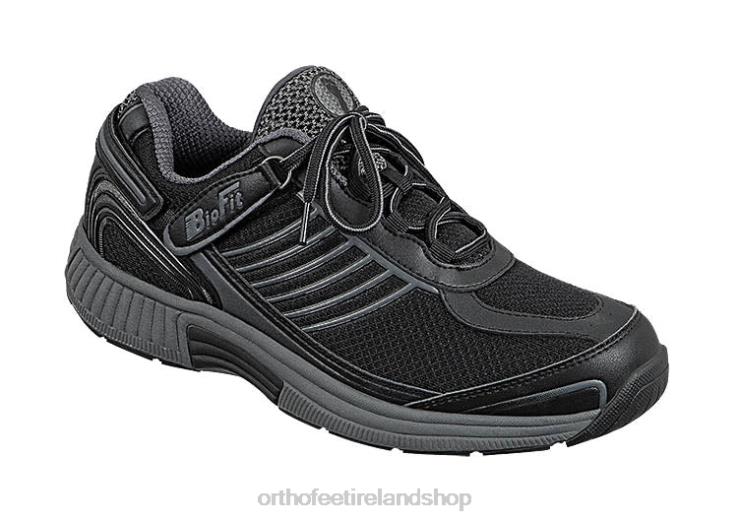 Women Orthofeet Verve Tie-Less Black Sneakers JR62262